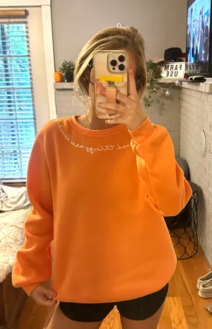 shein orange sweater thumbnail 1