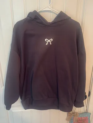 Bow Hoodie Brown thumbnail 1