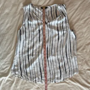 Banana Republic Navy and White Striped Tank Top Size M thumbnail 4