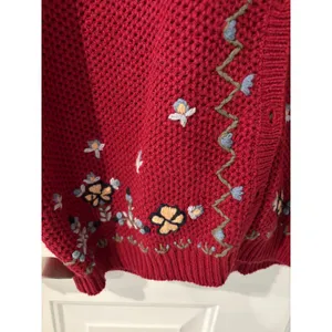 New‎ VTG Classic Elements Knit Vest Floral Embroidered Sleeveless Grandma Core thumbnail 3