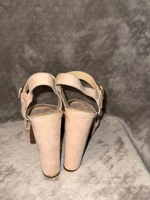 Jessica Simpson Women's Size 9.5M Blush Suede Platform Block Heel Sandals thumbnail 4