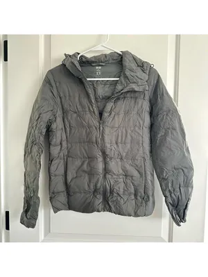 Uniqlo Ultra Light Down Zip Hooded Jacket DARK GREEN XS thumbnail 2