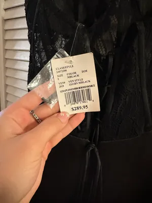 David’s Bridal Strapless Black Prom Dress thumbnail 4
