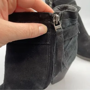 Sam Edelman Black Suede Ankle Boots Buckle Western Booties Womens 8 thumbnail 13