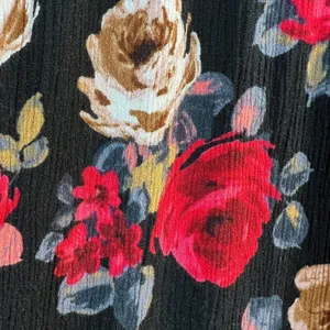Altar'd State Maxi Dress S Black Red Rose Floral Smocked Off The Shoulder Boho‎ thumbnail 5