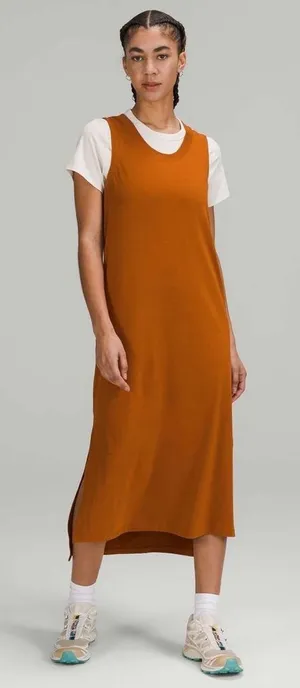 Lululemon All Yours Tank Maxi Dress Butternut Brown sleeveless‎ cotton lounge thumbnail 1