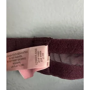 Vintage (01) Victoria's Secret Bra Lined Lace Plum 36A thumbnail 6