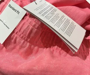 NWT NIKE Sportswear High Rise Wash Short Baby PINK SZ-2X thumbnail 5