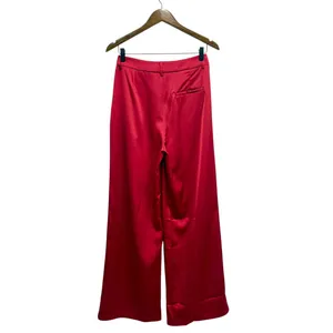 Lulus Modern Approach Red Satin Wide-Leg Pants size Medium NWT thumbnail 4