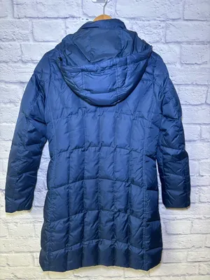 Eddie Bauer Goose Down Filled Hooded Womens Trench Coat Parka Small Blue Winter thumbnail 8