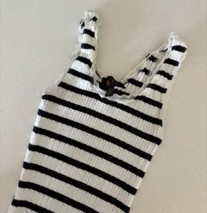 Truth NYC black and white striped tank thumbnail 2