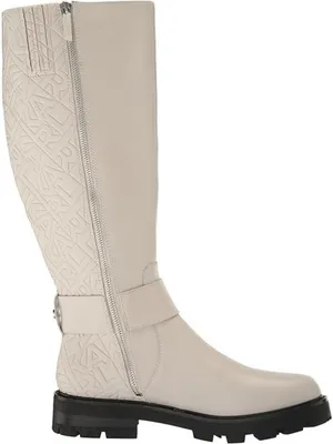 KARL LAGERFELD Meara II Knee High Tall Riding Boot Soft White Size: 9.5 B NIB thumbnail 2