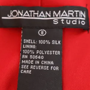 Jonathan Martin Vintage Y2K Silk Chiffon Dress Fairy Whimsigoth Size‎ 8 Deep Red Rhinestone Vamp thumbnail 3