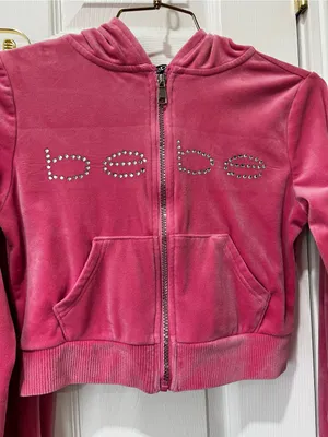 Bebe Pink Velour Tracksuit Size Small Pink Taffy Plush Zip Up Set Jacket & Pants thumbnail 10