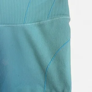 OFFLINE by Aerie Ribbed High Waisted Athletic Shorts Aqua Blue Medium thumbnail 3
