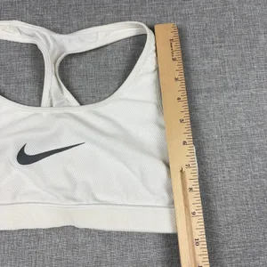 Nike Sports Bra‎ Womens S White Racerback Dri-FIT Mesh Wireless Breathable thumbnail 3