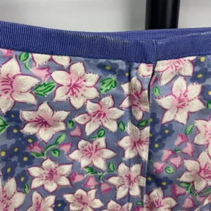 Vintage Lilly Pulitzer Blue Pink‎ Ditsy Flower 100% Cotton Mini Skirt thumbnail 4