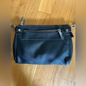 Liz Claiborne Handbag Shoulder Purse Black Cloth Zip Closure thumbnail 4
