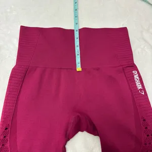Gymshark Burgundy Performance‎ Leggings Size M thumbnail 6