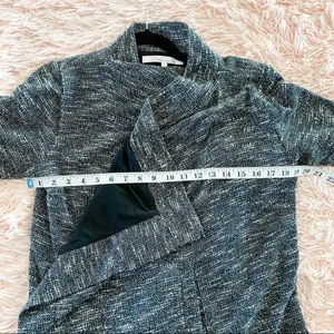 Lovers & Friends Marled Drape Cardigan in Black White Small thumbnail 4