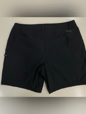 Eddie Bauer Women’s Black Hiking Trail Shorts 10 Nylon Zip Pocket Outdoor thumbnail 3