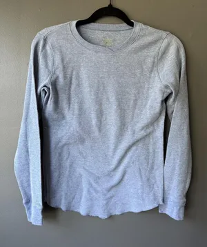 Cuddl Duds Thermals Light Blue Waffle Knit Long Sleeve Top Size S thumbnail 1