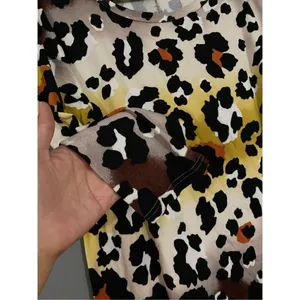 Honeyme Leopard Print Autumn Long Sleeve Tunic Top Size Small NWOT thumbnail 3