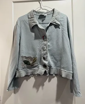 Vintage Phyllis Maxx Green/Blue Button-Up Cardigan Size‎ M thumbnail 1