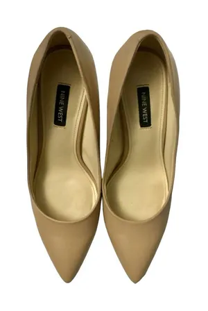 Nine West Beige Pointed-Toe Pumps thumbnail 1