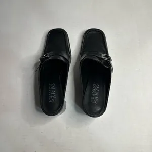 Franco Sarto Women Black Open Back‎ Shoes Size 8W thumbnail 4