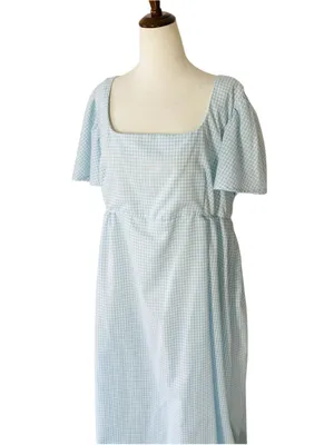 VINTAGE HANDMADE Gingham Maxi Dress thumbnail 3
