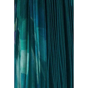 Hutch Lanza Strapless Tiered Tulle Gown‎ in Teal Bloom Size 2 thumbnail 5