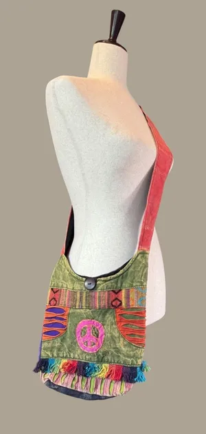 Rising International Colorful Peace Bohemian Shoulder Bag thumbnail 1