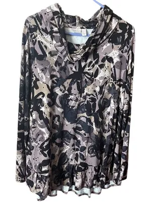 LOGO size M cowl neck abstract tunic . thumbnail 1