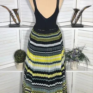 Free People Maxi Dress Striped Pleated boho fairy festival whimsigoth hippie M thumbnail 4