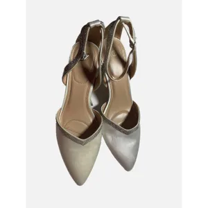 Unbranded Satin‎ Pumps Women 9 Champagne Rhinestone D'Orsay Bridal Formal Heels thumbnail 2