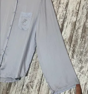 PINK Victoria’s Secret Silky Sleep Shine Long Pajama Set Hydrangea Blue Small thumbnail 6