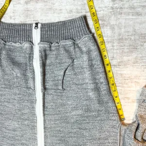 Free People In Bloom Women’s Small Oversized Gray Knit Zip Sweatshirt Hoodie thumbnail 3