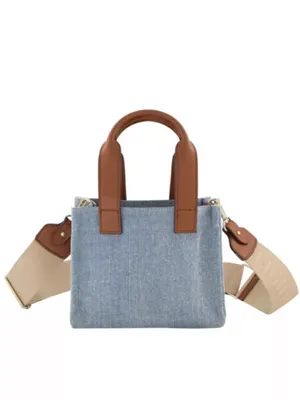 NWT True Religion Denim Mini Tote Bag Y2K Crossbody Bag Blue thumbnail 2