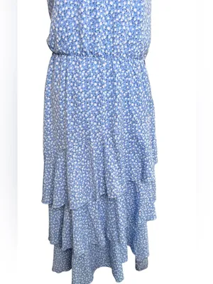 PRETTYGARDEN Floral Sundress Casual One Shoulder Tiered Ruffle Boho Dress Sz XL thumbnail 4