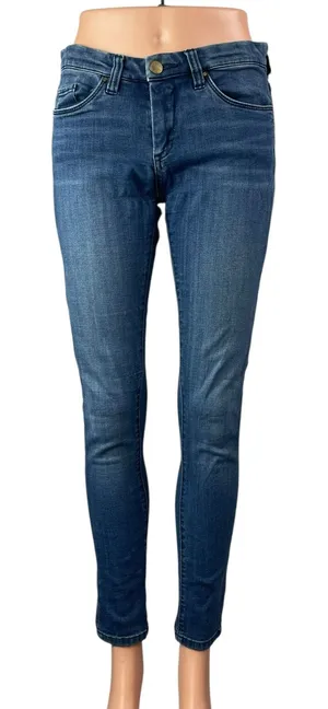 Blank NYC Women's Blue Dark Wash Low Waist Slim Skinny Denim Jeans Pants Size 27 thumbnail 1