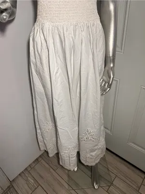 New Marine Layer Selene Embroidered Eyelet Maxi Dress White Size S Pockets thumbnail 8