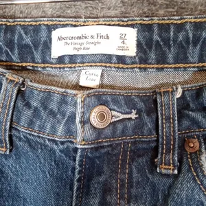 Abercrombie & Fitch Blue Straight Leg Jeans The Vintage High Rise Curve Love 27 thumbnail 2