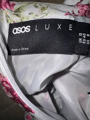 ASOS Luxe Floral Jacquard Keyhole Cut Out Mini Dress 8 NWOT thumbnail 4