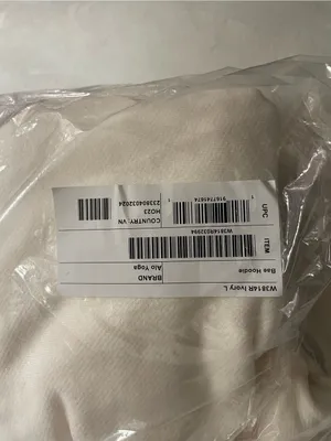 Alo NWT Bae Hoodie Ivory Cream Cropped Pullover Sweatshirt Size L thumbnail 8