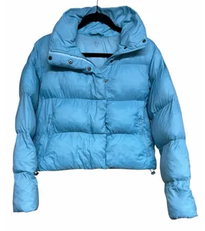 Aloha Island Alo Yoga Gold Rush Puffer Jacket‎ Chalk Blue Women's Size XS thumbnail 1