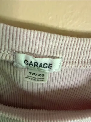 Garage Pink Ribbed Crewneck Crop Top thumbnail 2
