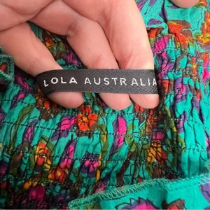 Lola Australia floral boho printed maxi skirt button front‎ sz M thumbnail 6