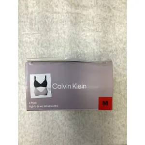 Calvin‎ Klein 2 Pack Lightly Lined Wirefree Bra Microfiber Stretch Black Fresh M thumbnail 4