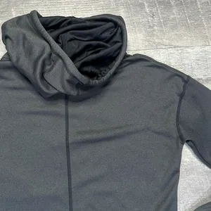 The North Face Funnel Neck Grey Sweatshirt Womens L Hooded Neon Green Stitching thumbnail 6